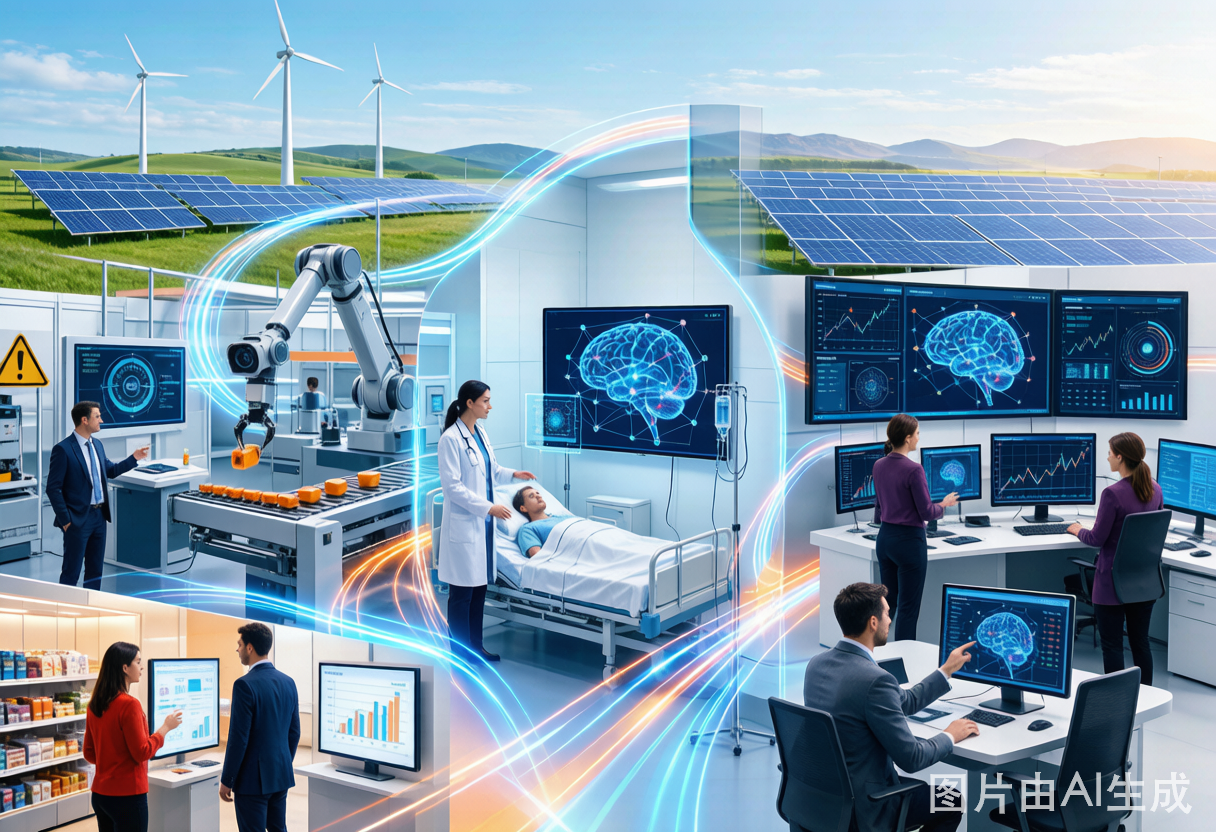 AI在制造业、金融、医疗、能源、零售等多行业落地